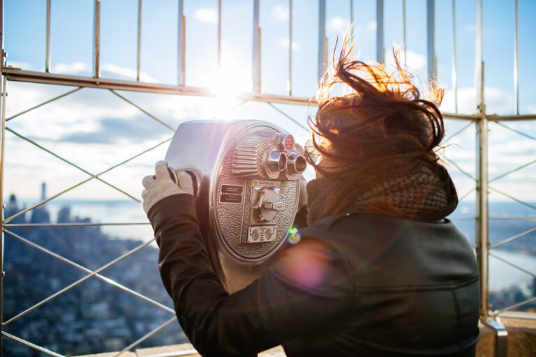 woman looking beyond